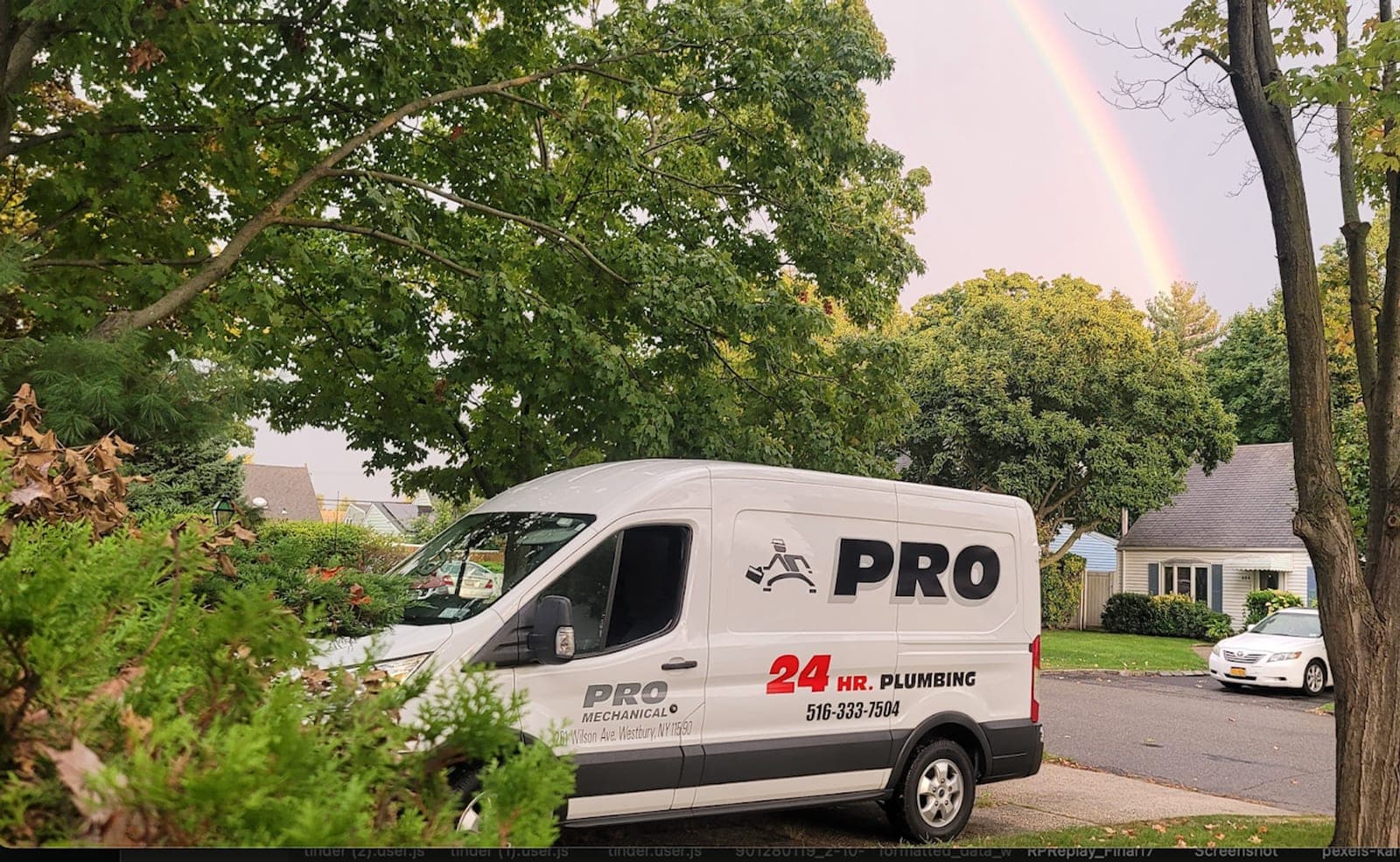 PRO Mechanical Plumbing van serving Long Island neighborhoods